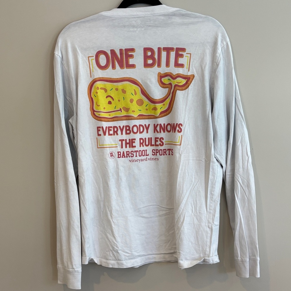 Vineyard Vines x Barstool Sports White Long Sleeve Shirt with Graphic